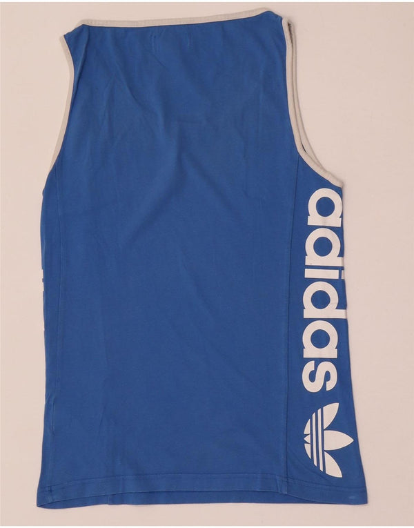 Adidas Mens Graphic Vest Top XS Blue Cotton