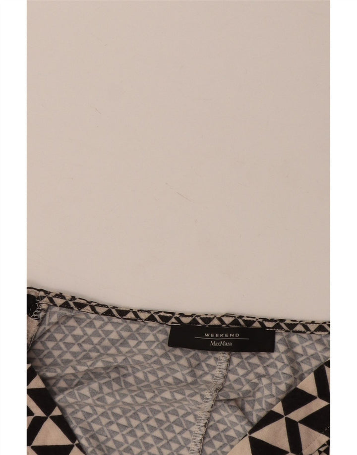 Max Mara Womens Weekend Blouse Top UK 14 Large Black Geometric