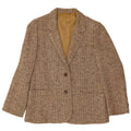 Vintage Womens 2 Button Blazer Jacket UK 10 Small Beige Flecked