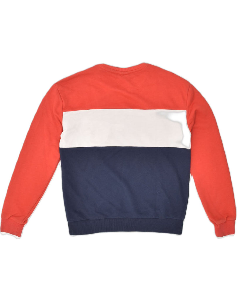 FILA Mens Graphic Sweatshirt Jumper Small Multicoloured Colourblock Cotton | Vintage Fila | Thrift | Second-Hand Fila | Used Clothing | Messina Hembry 