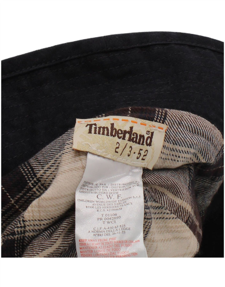 TIMBERLAND Boys Graphic Corduroy Bucket Hat 2-3 Years Black Cotton Classic