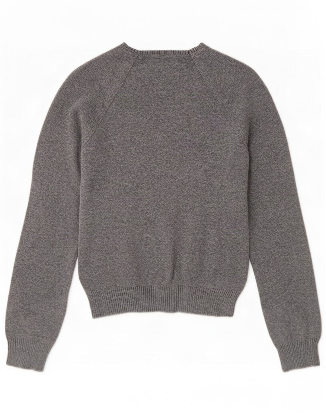 Zara Womens V-Neck Jumper Sweater Small Grey Cotton