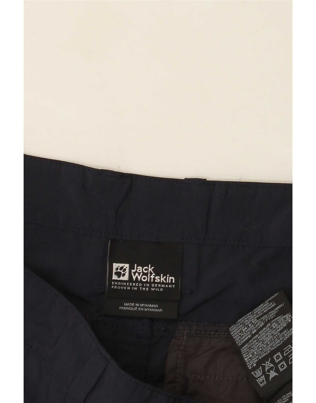 Jack Wolfskin Mens Cargo Shorts W36 Large Navy Blue Polyamide
