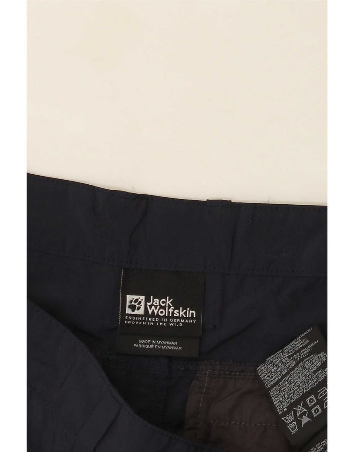 Jack Wolfskin Mens Cargo Shorts W36 Large Navy Blue Polyamide