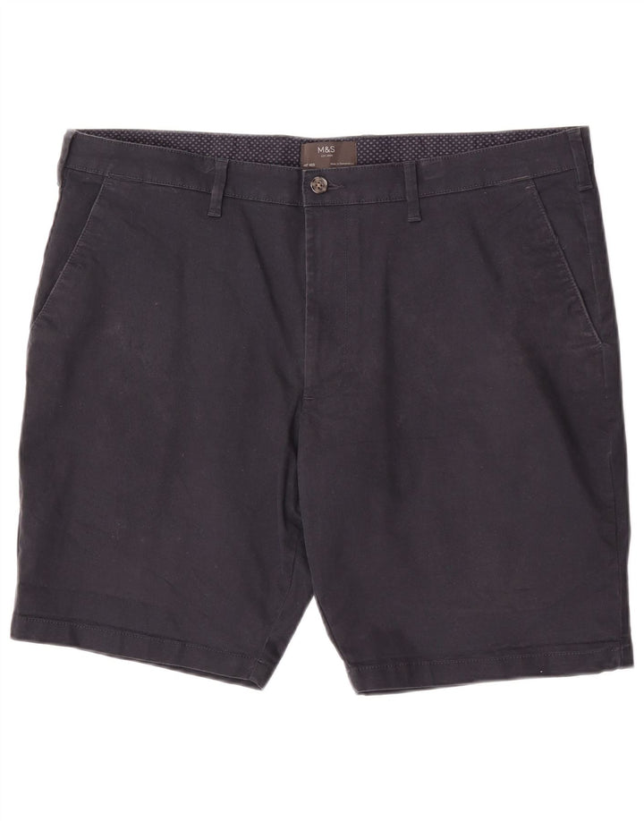 Marks & Spencer Mens Chino Shorts W40 XL  Navy Blue Cotton