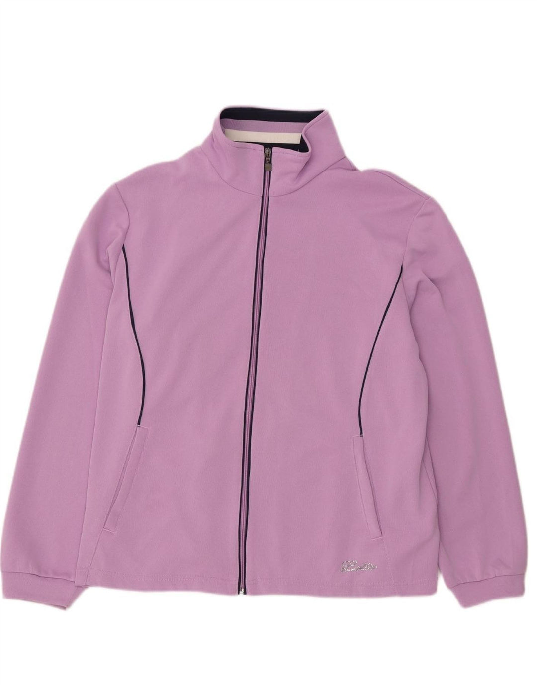 LOTTO Womens Tracksuit Top Jacket UK 22 3XL Purple Polyester