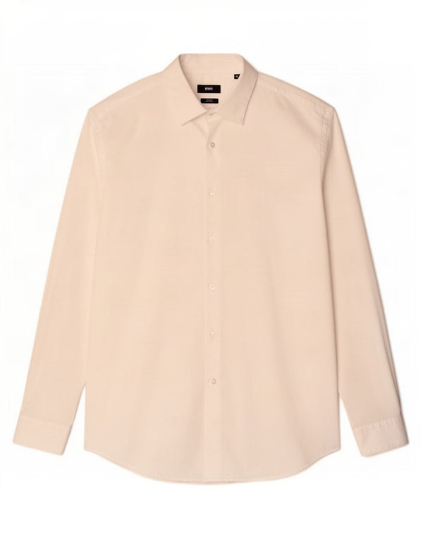 Hugo Boss Mens Slim Fit Shirt Size 43 17 XL White