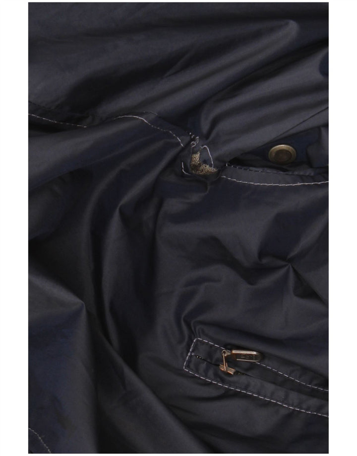 Belstaff Womens Bomber Jacket UK 14 Medium Navy Blue Nylon