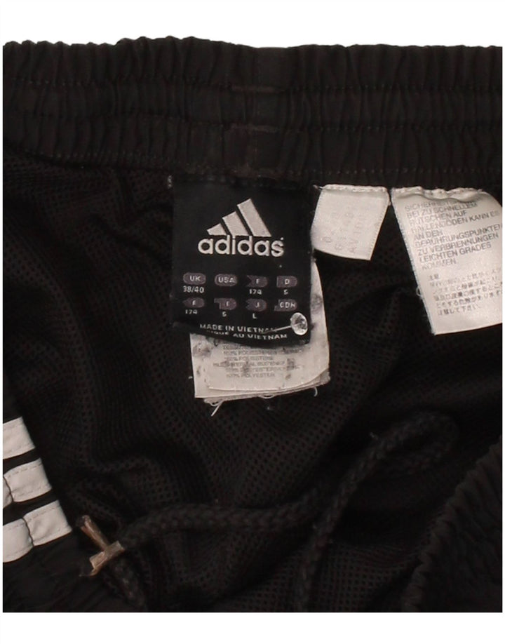 ADIDAS Mens Tracksuit Trousers Joggers UK 38/40 Medium  Black Polyester