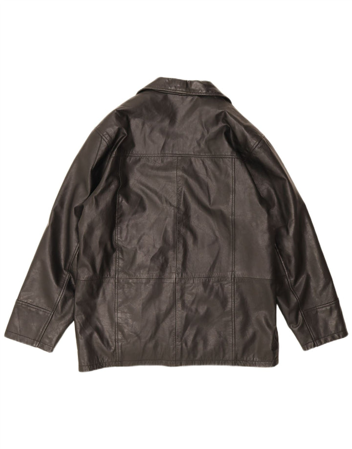 Vintage Mens Leather Jacket UK 40 Large Black