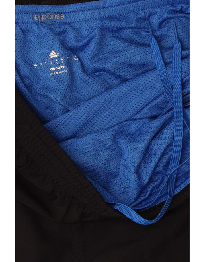 Adidas Mens Climalite Sport Shorts Large  Black Colourblock Polyester
