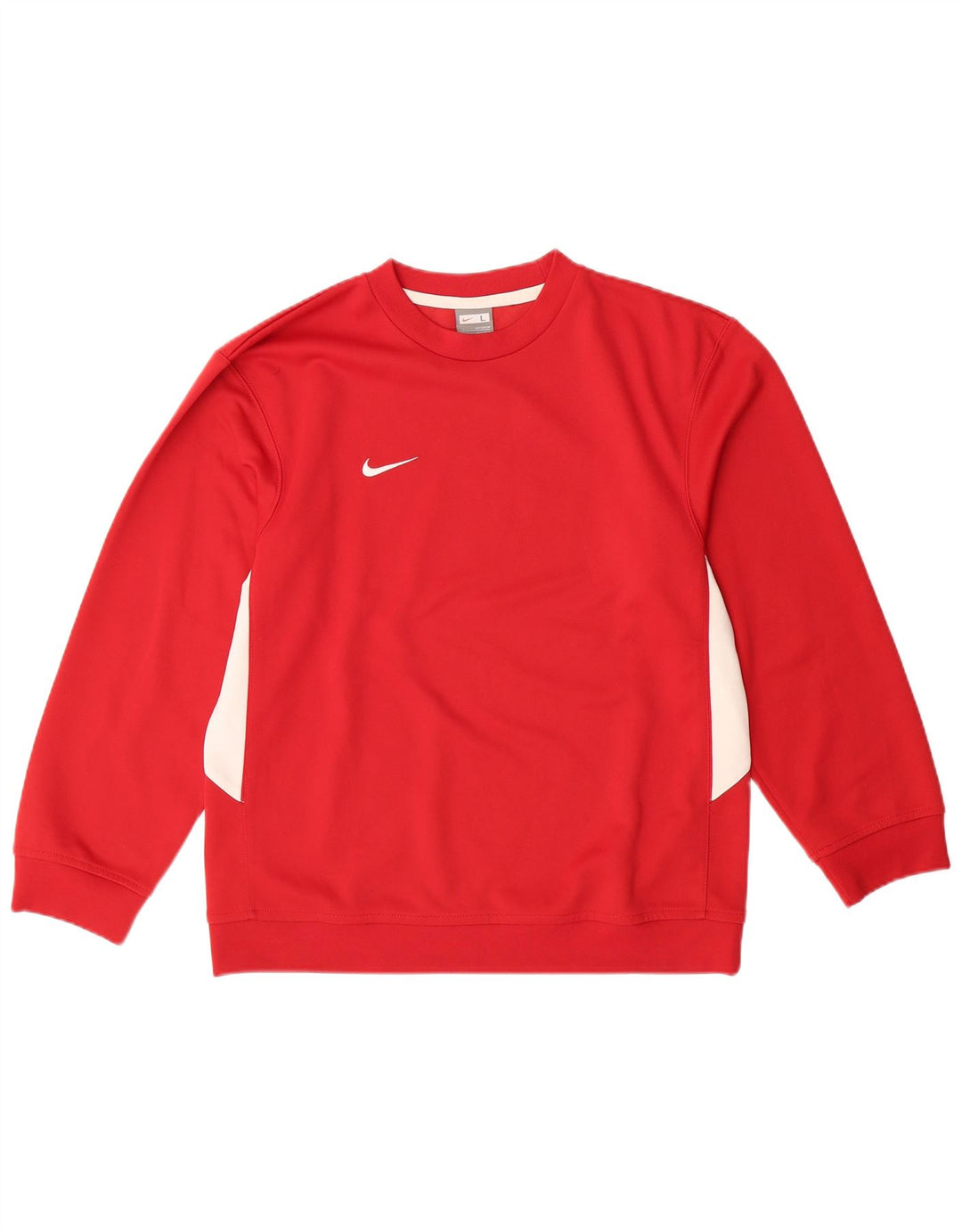 NIKE Boys Sweatshirt Jumper 12-13 Years Large  Red Colourblock Polyester