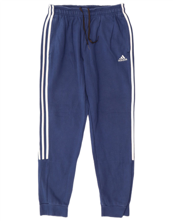 ADIDAS Mens Tracksuit Trousers Joggers Medium  Blue Cotton
