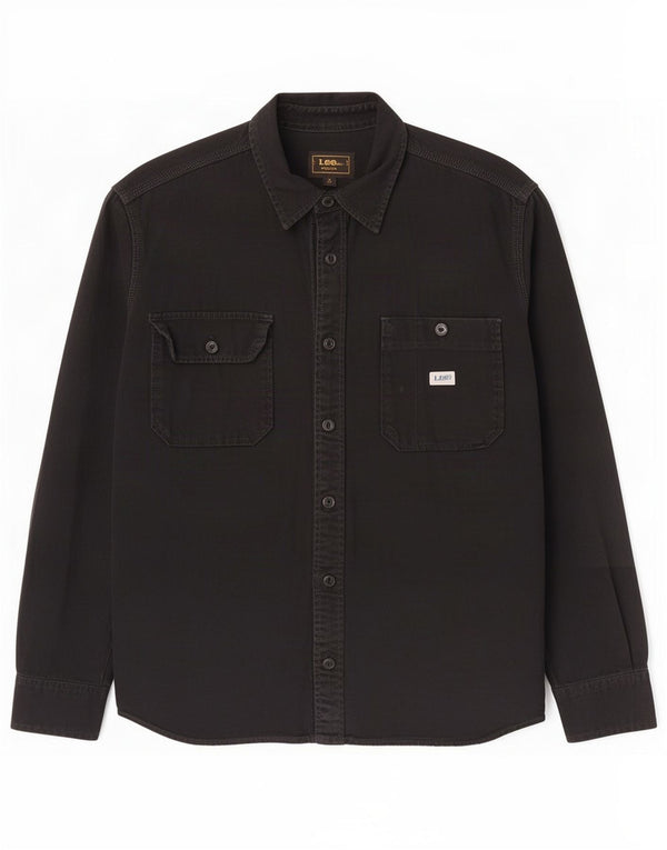 Lee Mens Denim Shirt Large Black Cotton