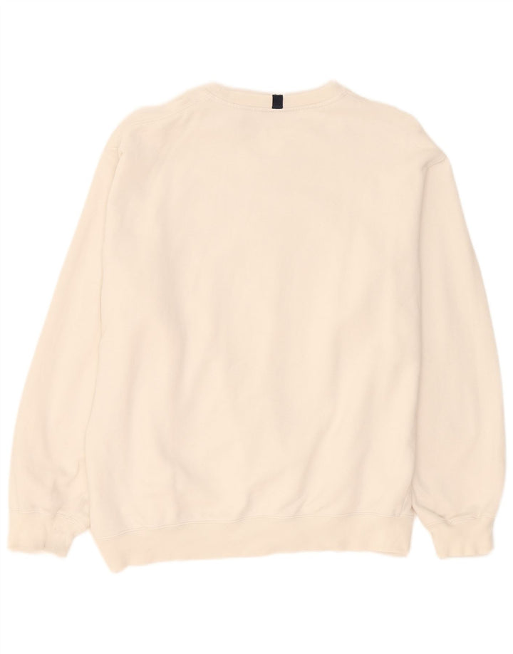 Kappa Mens Graphic Sweatshirt Jumper XL White Cotton