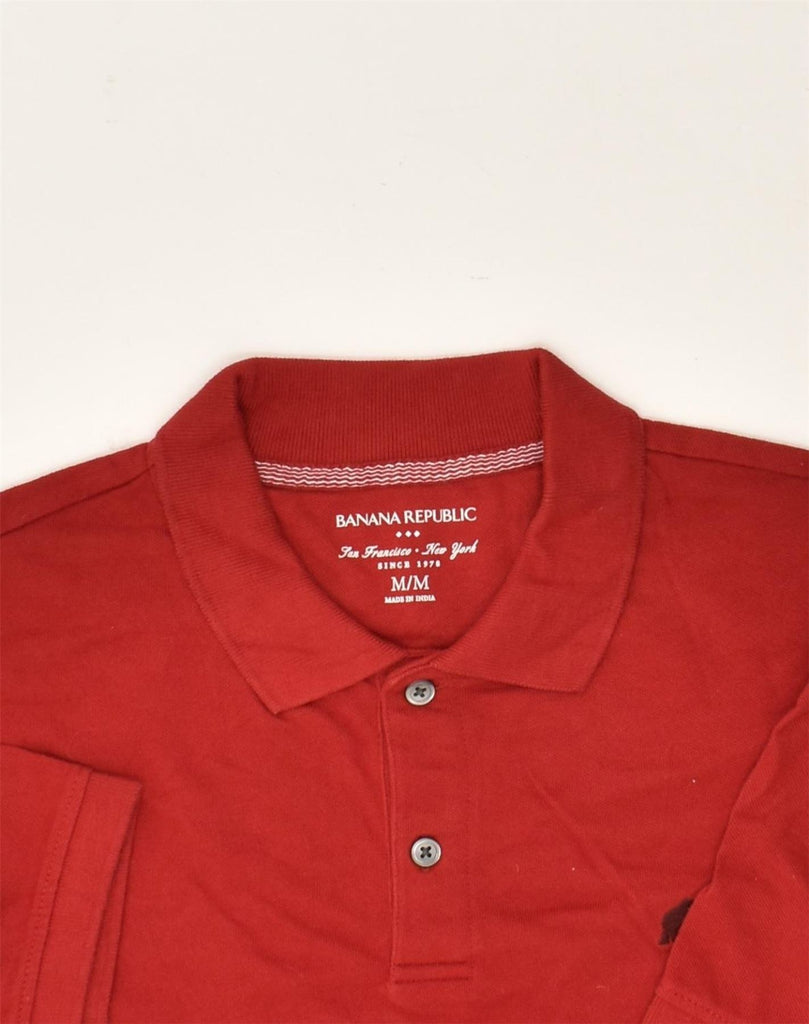 BANANA REPUBLIC Mens Polo Shirt Medium Red Cotton | Vintage Banana Republic | Thrift | Second-Hand Banana Republic | Used Clothing | Messina Hembry 