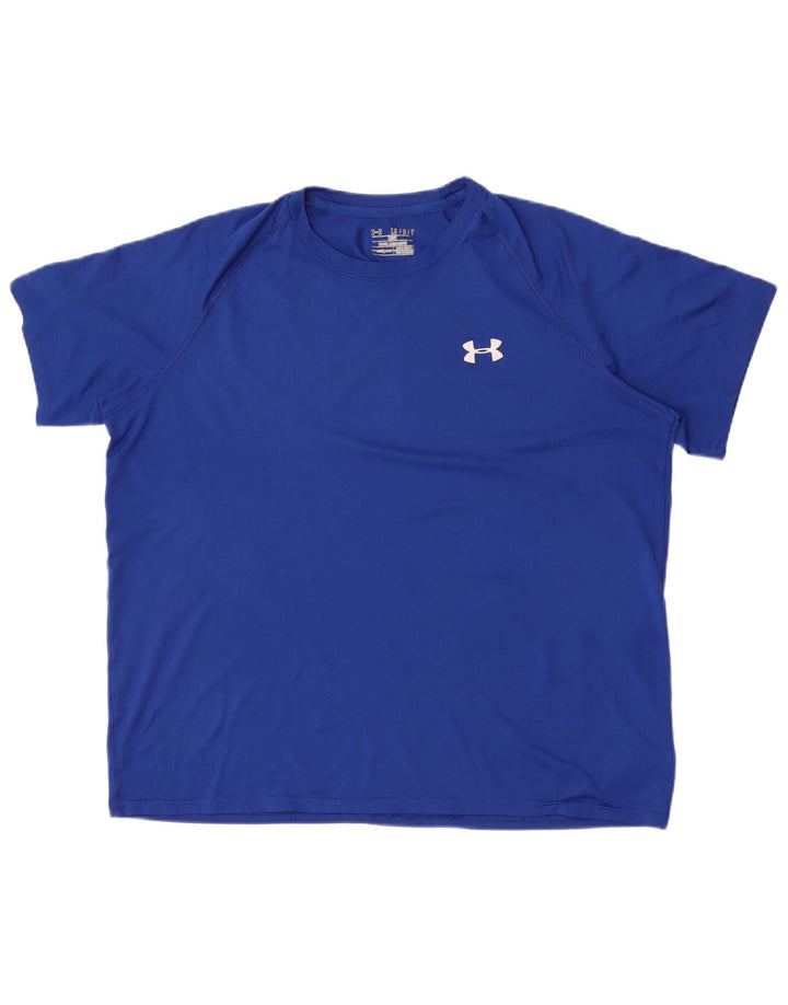 Under Armour Mens T-Shirt Top Large Blue Polyester