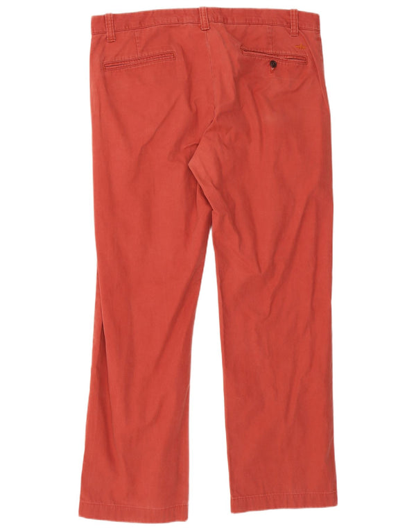 Dockers Mens Straight Chino Trousers W36 L30 Red Cotton