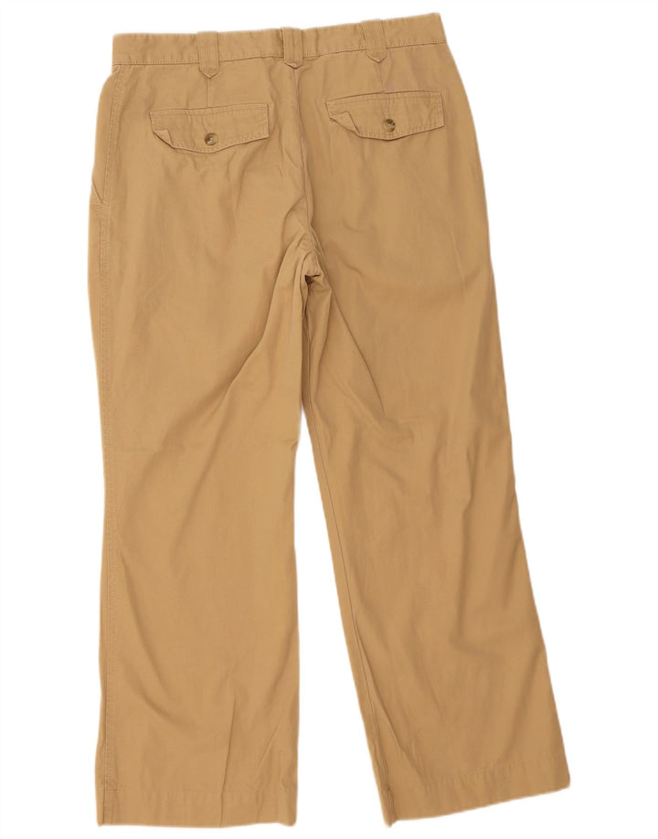 EDDIE BAUER Mens Straight Chino Trousers W33 L30 Green Cotton