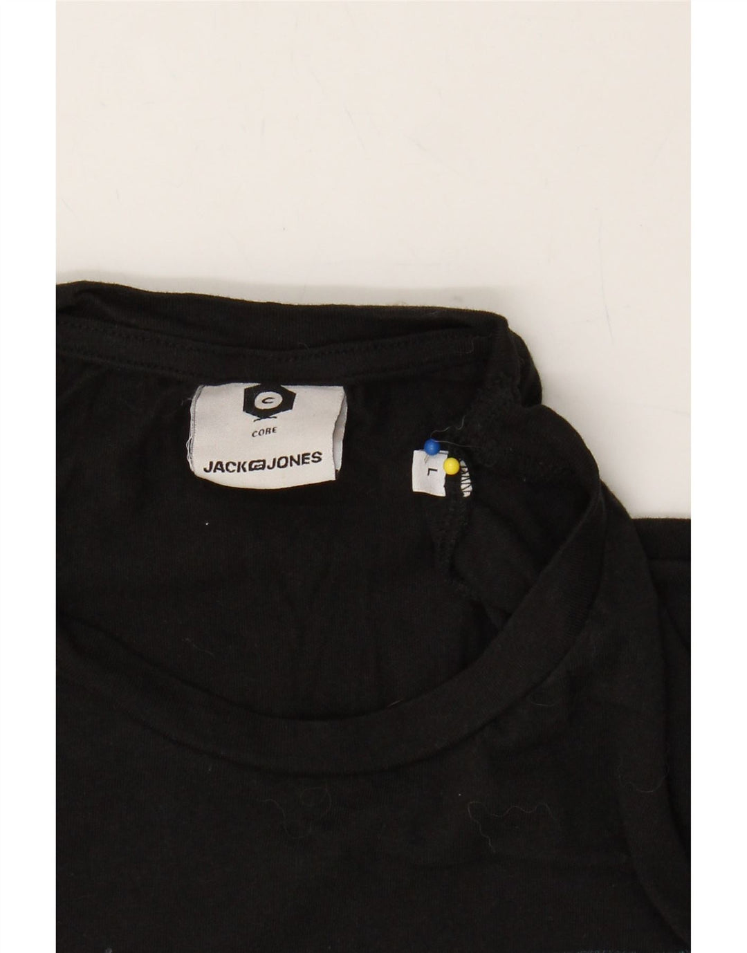 JACK & JONES Mens Graphic T-Shirt Top Large Black Cotton Vintage Jack & Jones and Second-Hand Jack & Jones from Messina Hembry 