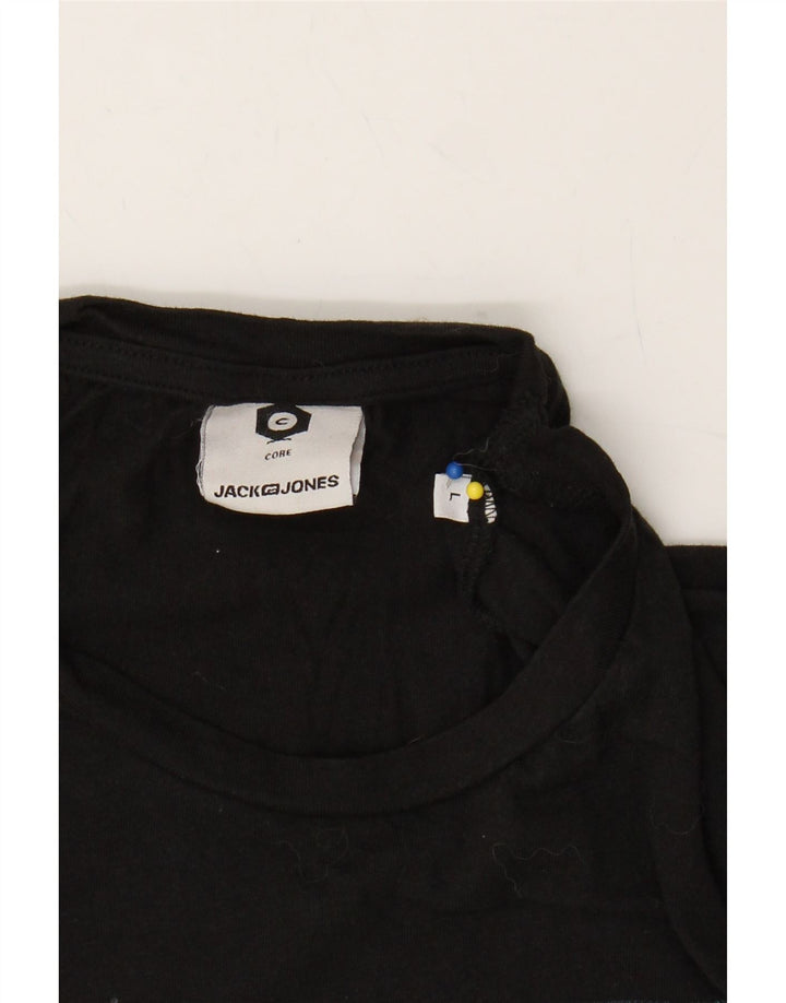 JACK & JONES Mens Graphic T-Shirt Top Large Black Cotton Vintage Jack & Jones and Second-Hand Jack & Jones from Messina Hembry 