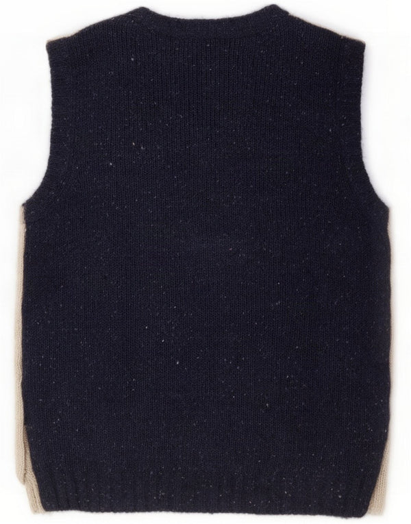 White Stuff Womens Vest Tank Top UK 14 Medium Grey Colourblock Merino Wool