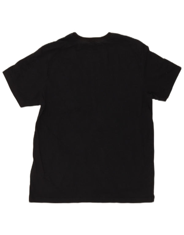 Nike Womens Graphic T-Shirt Top UK 14 Large Black Cotton