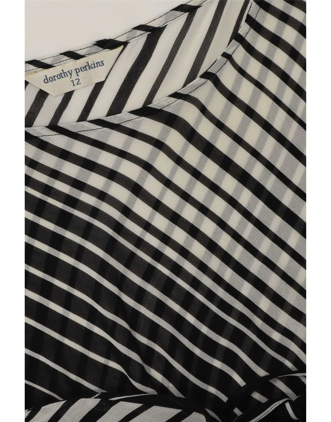 Dorothy Perkins Womens Sleeveless Basic Dress UK 12 Medium Black Striped