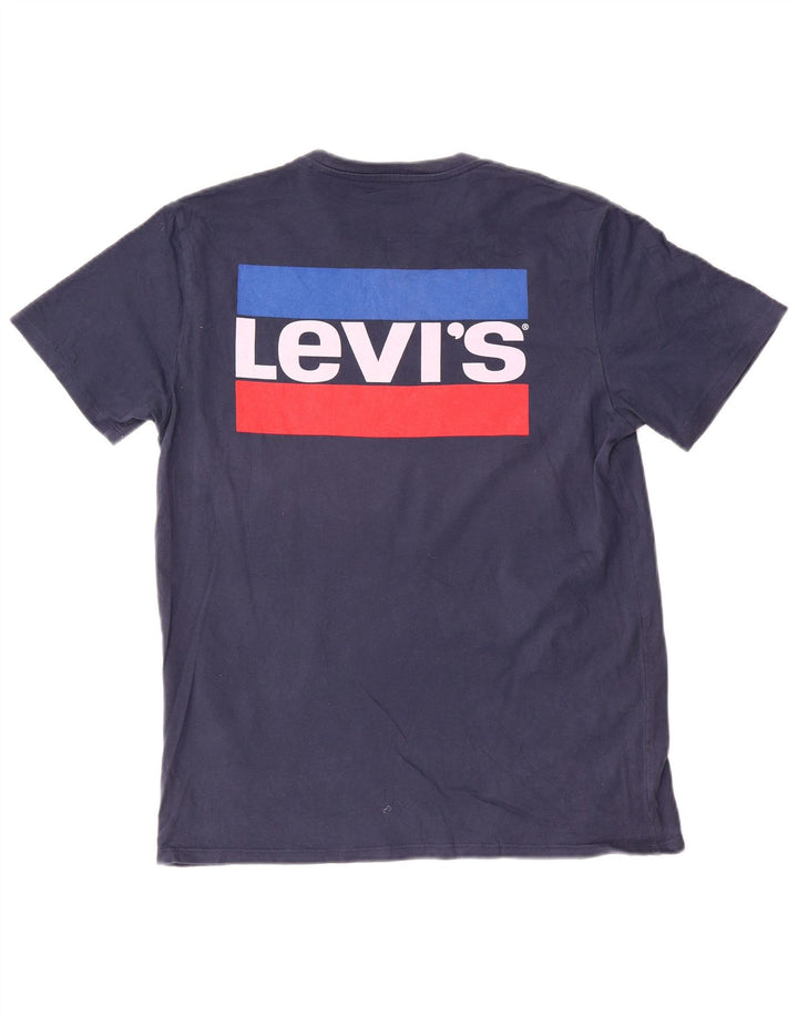 Levi's Mens Graphic T-Shirt Top Medium Navy Blue Cotton