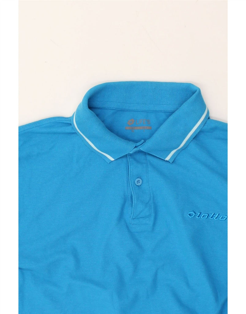 LOTTO Mens Polo Shirt XL Blue | Vintage Lotto | Thrift | Second-Hand Lotto | Used Clothing | Messina Hembry 