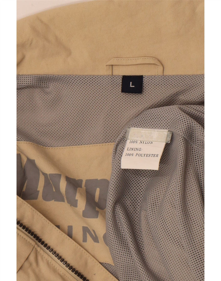 Murphy & Nye Mens Bomber Jacket UK 40 Large Beige Nylon