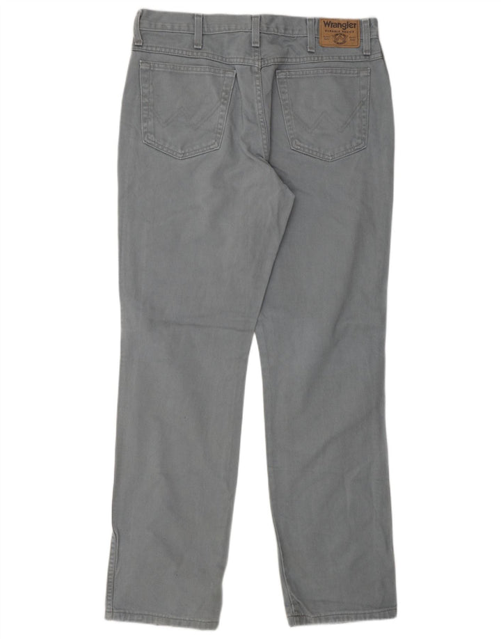 WRANGLER Mens Regular Straight Jeans W34 L33 Grey Cotton