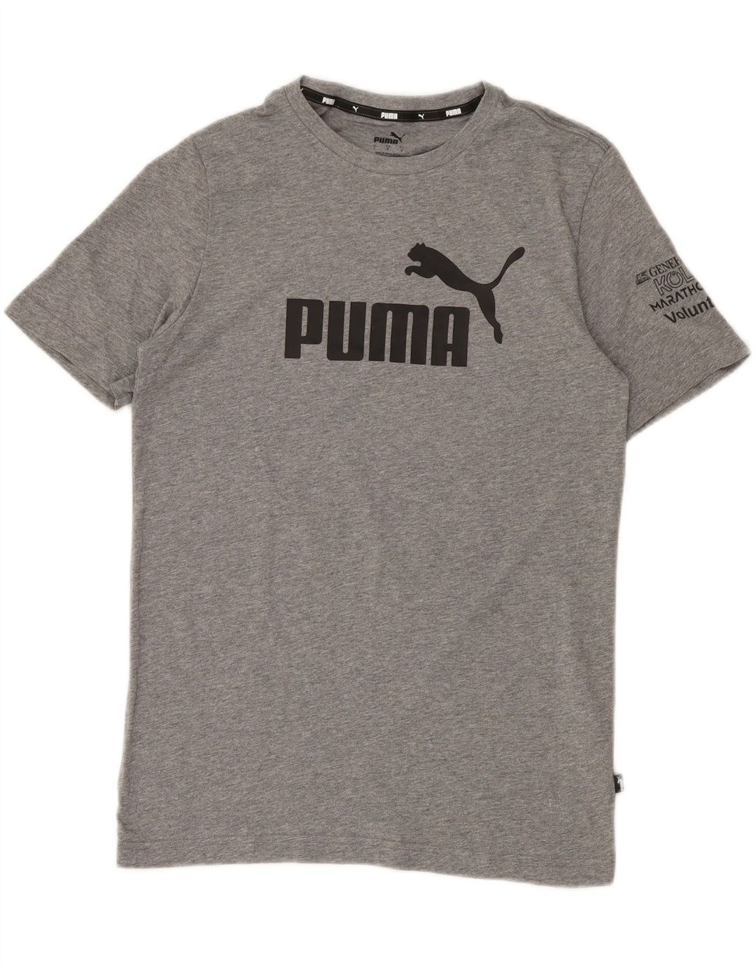 Puma Mens Graphic T-Shirt Top Small Grey Cotton
