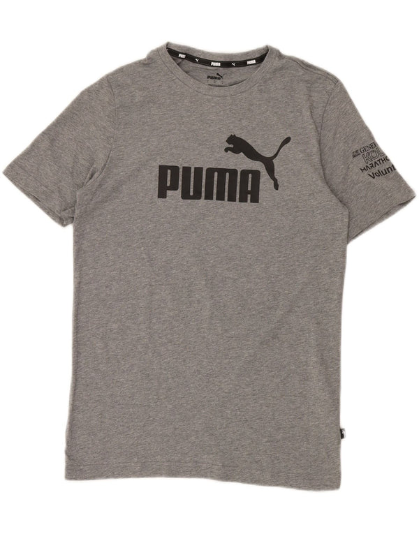 Puma Mens Graphic T-Shirt Top Small Grey Cotton