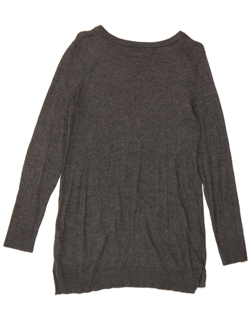 MICHAEL KORS Womens Boat Neck Jumper Sweater UK 12 Medium Grey Cotton Vintage Michael Kors and Second-Hand Michael Kors from Messina Hembry 
