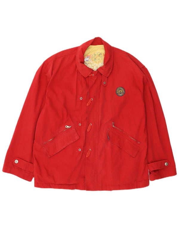 Vintage Mens Utility Jacket UK 40 Large Red Cotton