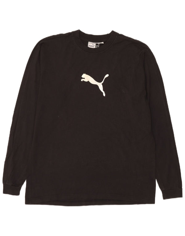 Puma Mens Graphic Top Long Sleeve XL Black Cotton
