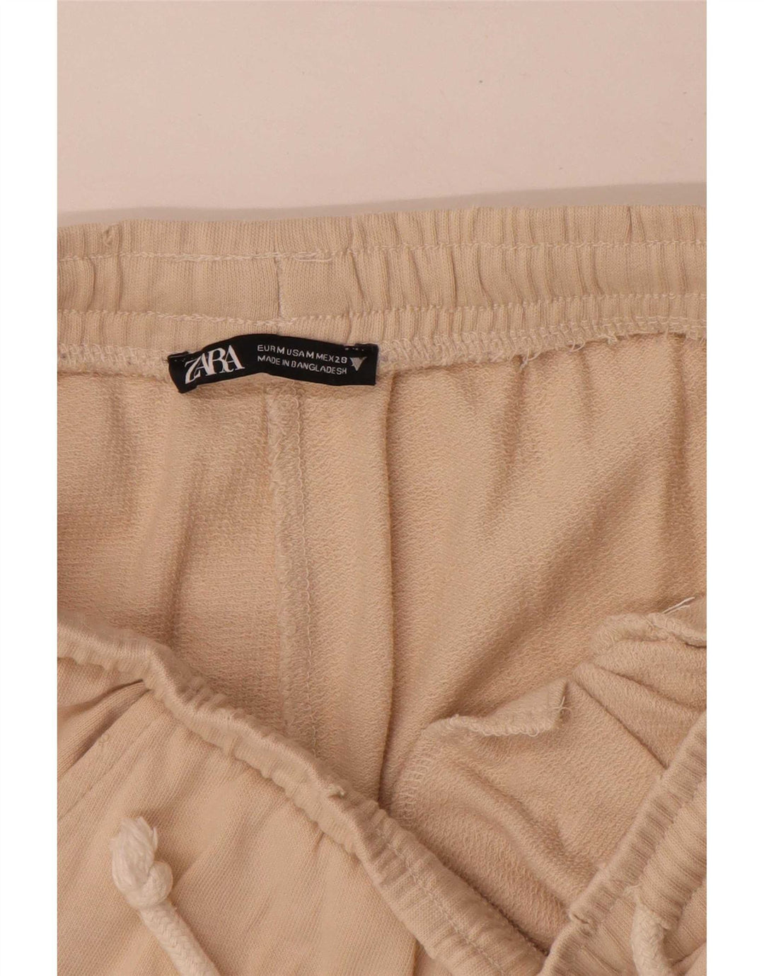 Zara Mens Crop Tracksuit Trousers Joggers Medium Beige
