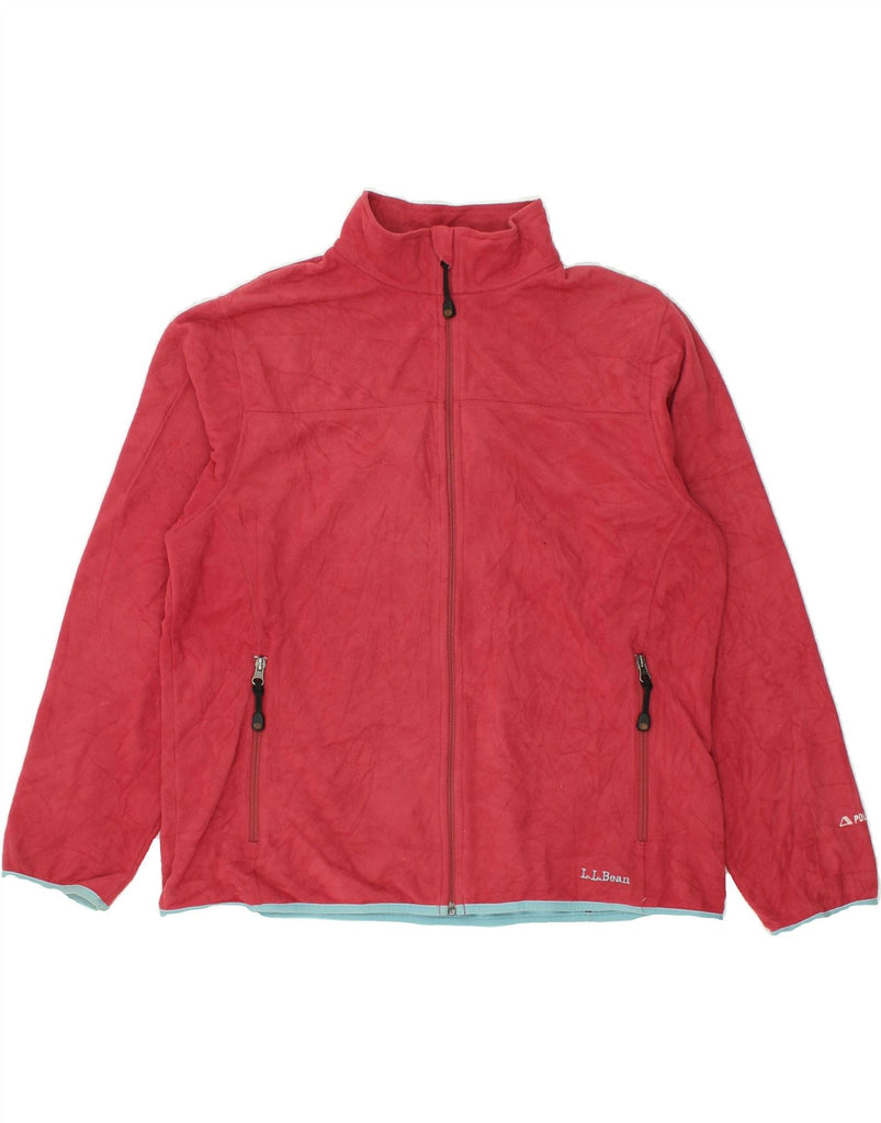 L.L.BEAN Womens Fleece Jacket UK 16 Large Red Polyester | Vintage L.L.Bean | Thrift | Second-Hand L.L.Bean | Used Clothing | Messina Hembry 