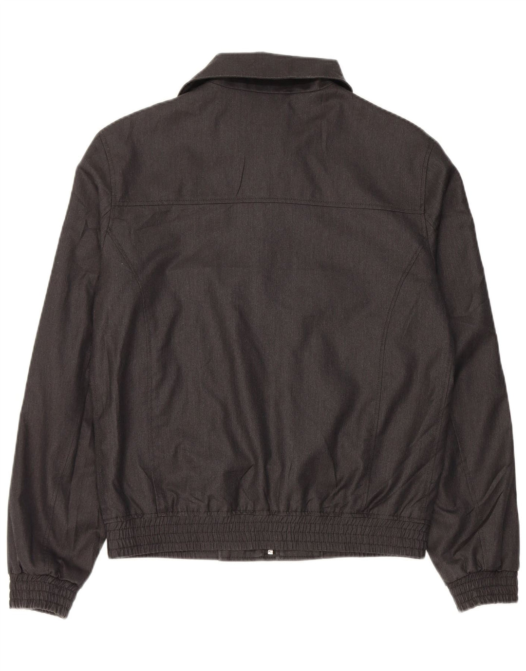 Zara Mens Double Breasted Bomber Jacket UK 38 Medium Grey Polyester