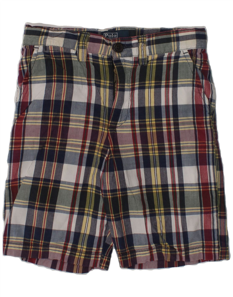 POLO RALPH LAUREN Boys Chino Shorts 5-6 Years W22  Multicoloured Check | Vintage Polo Ralph Lauren | Thrift | Second-Hand Polo Ralph Lauren | Used Clothing | Messina Hembry 