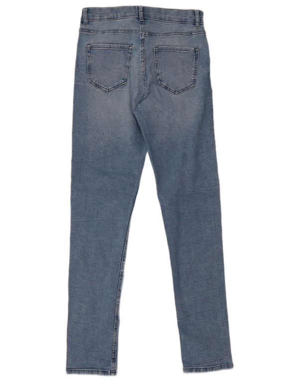Marks & Spencer Womens The Lily Slim Jeans UK 10 Small W26 L30 Blue Cotton