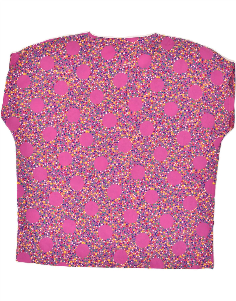 VINTAGE Womens Blouse Top UK 16 Large Pink Spotted | Vintage Vintage | Thrift | Second-Hand Vintage | Used Clothing | Messina Hembry 