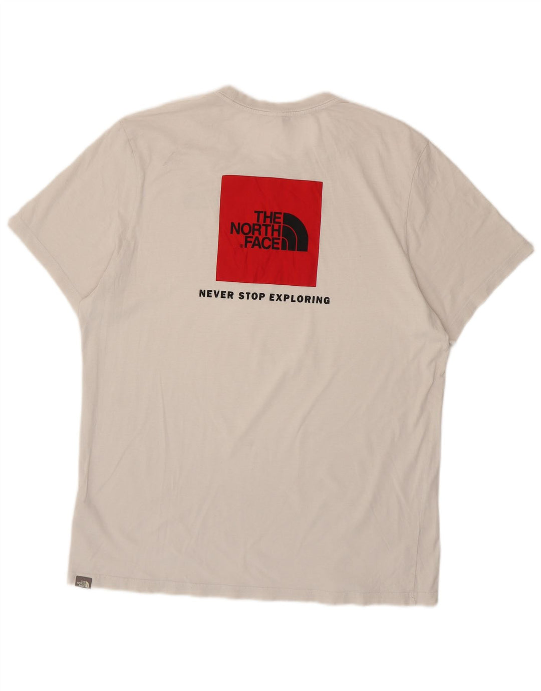 THE NORTH FACE Mens Graphic T-Shirt Top XL Off White Cotton