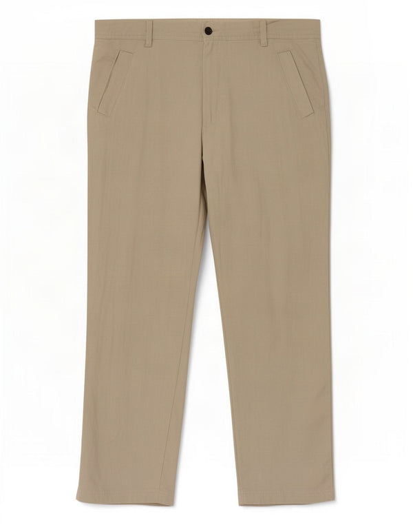 Marks & Spencer Mens Regular Fit Chino Trousers W38 L31 Grey Linen