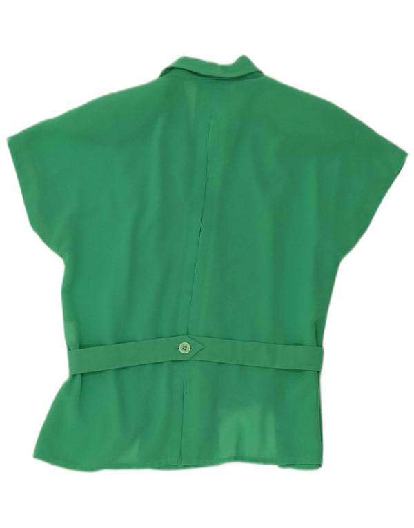 Betty Barclay Womens Short Sleeve Shirt Blouse UK 12 Medium Green Polyester