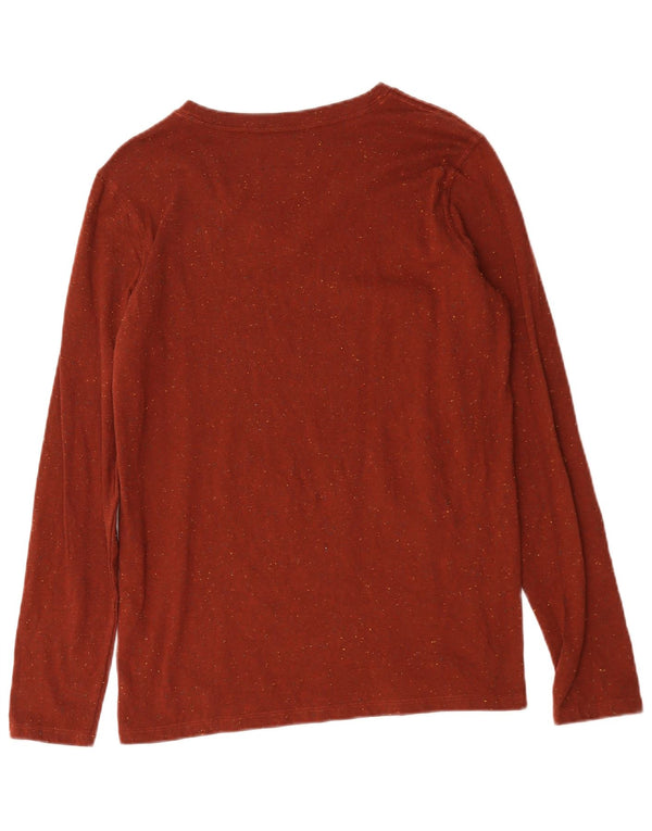 Carhartt Womens Relaxed Fit Top Long Sleeve US 12/14 Large Brown Flecked