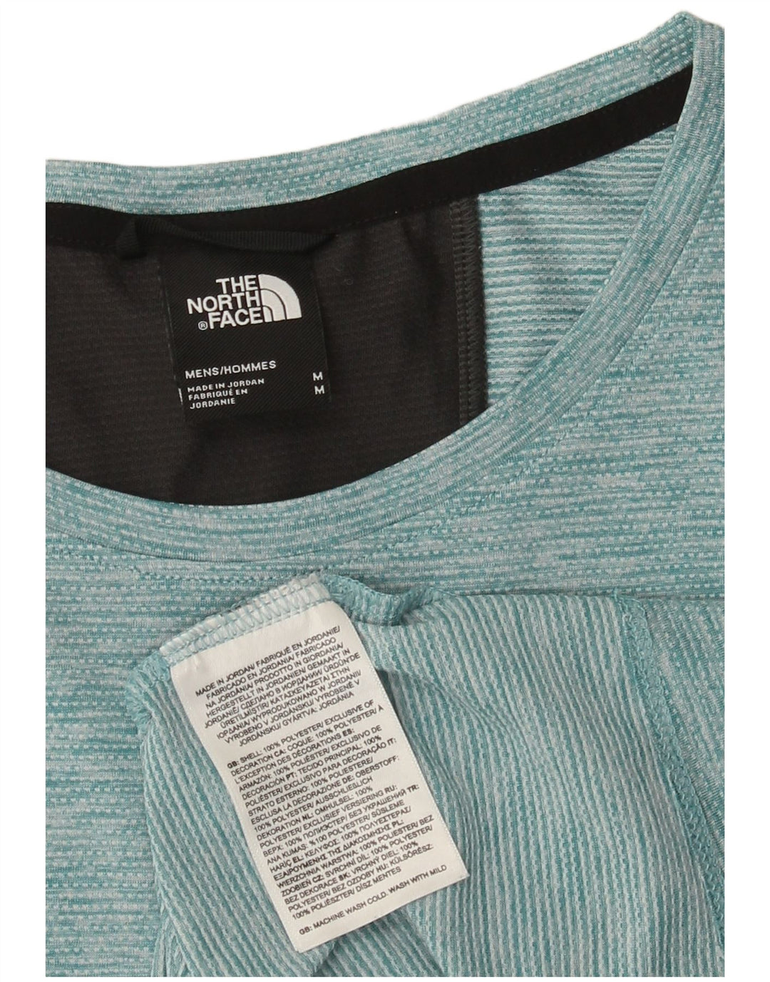 The North Face Mens Vest Top Medium Turquoise Colourblock Polyester