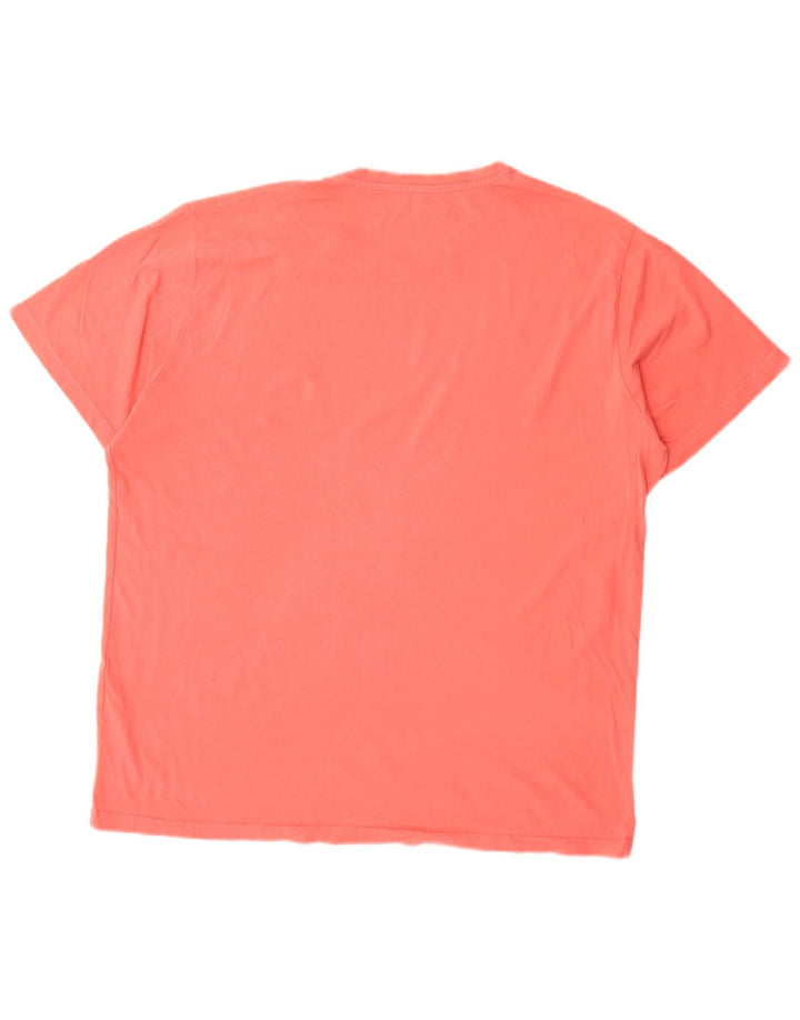 Massimo Dutti Mens T-Shirt Top XL Pink Cotton