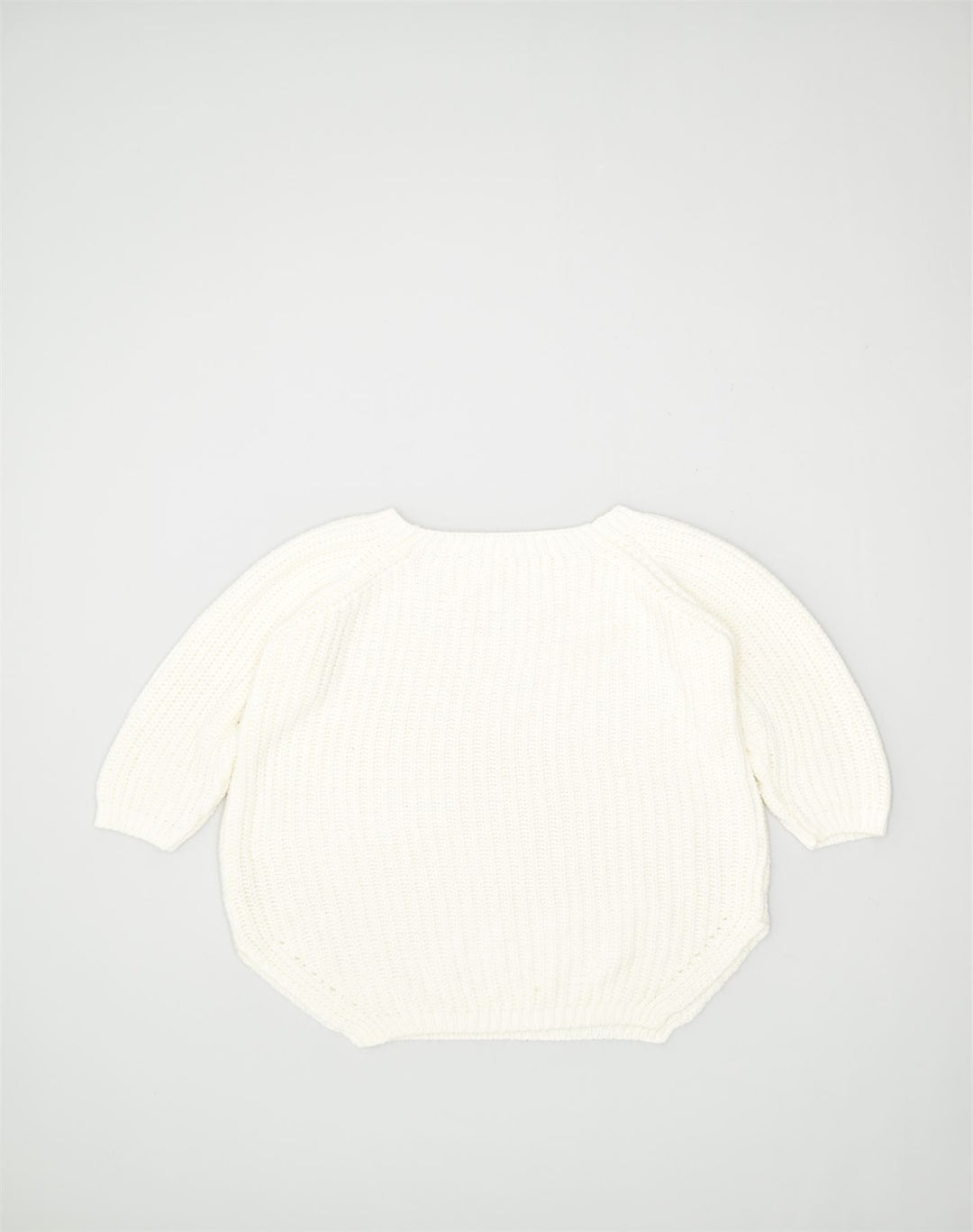 VINTAGE Womens Boat Neck Jumper Sweater UK 20 2XL White Acrylic | Vintage | Thrift | Second-Hand | Used Clothing | Messina Hembry 